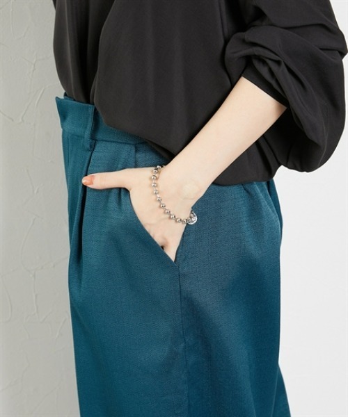 Soiunique（スワユニーク）の「麻調合繊ゆったりサイズカーブパンツ ［Soiunique］（その他パンツ・レディース・ブルーグリーン/ブラック・L～LL/M～Ｌ）」の16枚目の写真