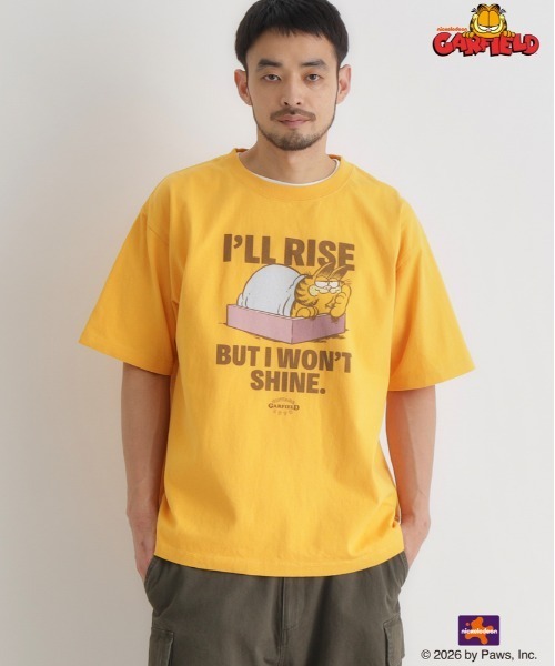 Right-on（ライトオン）の「【GARFIELD】グラフィックプリントTシャツ (ヴィンテージ加工/バイオウォッシュ/ユーズド感)（Tシャツ/カットソー・メンズ・イエロー/ダークグレー/ホワイト・M/L/XL/S）」の14枚目の写真