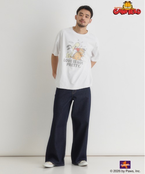 Right-on（ライトオン）の「【GARFIELD】グラフィックプリントTシャツ (ヴィンテージ加工/バイオウォッシュ/ユーズド感)（Tシャツ/カットソー・メンズ・イエロー/ダークグレー/ホワイト・M/L/XL/S）」の18枚目の写真