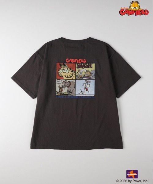 Right-on（ライトオン）の「【GARFIELD】グラフィックプリントTシャツ (ヴィンテージ加工/バイオウォッシュ/ユーズド感)（Tシャツ/カットソー・メンズ・イエロー/ダークグレー/ホワイト・M/L/XL/S）」の4枚目の写真