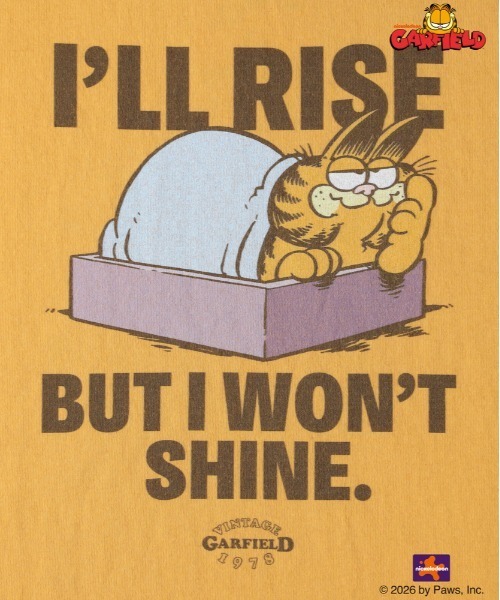 Right-on（ライトオン）の「【GARFIELD】グラフィックプリントTシャツ (ヴィンテージ加工/バイオウォッシュ/ユーズド感)（Tシャツ/カットソー・メンズ・イエロー/ダークグレー/ホワイト・M/L/XL/S）」の9枚目の写真