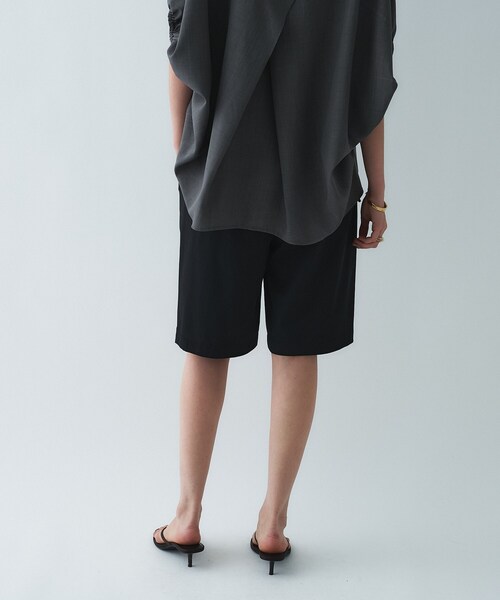 cloenc(クロエンス)の「【UVカット/接触冷感】ラッシュガード ギャザーリボンハーフパンツ(その他パンツ・レディース・ブラック/ダークブラウン・02/01)」の14枚目の写真