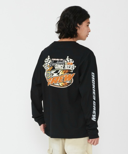 Dickies(ディッキーズ)の「Dickies/ディッキーズ ナッシュポートロングスリーブTシャツ 長袖/バックプリントTシャツ/ロゴT(Tシャツ/カットソー・メンズ・ホワイト/ブラック・X-LARGE/MEDIUM/LARGE)」の1枚目の写真