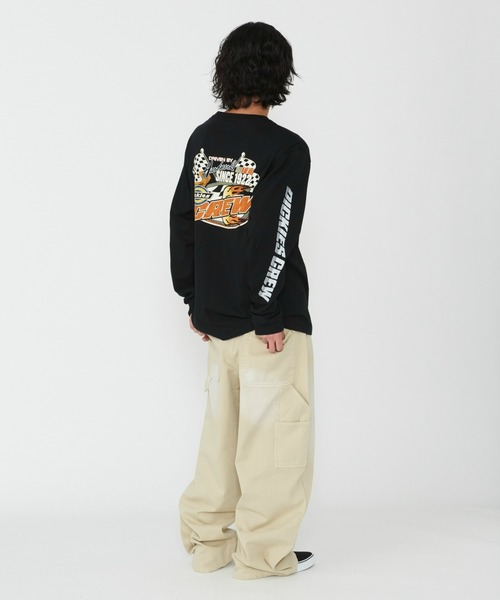 Dickies(ディッキーズ)の「Dickies/ディッキーズ ナッシュポートロングスリーブTシャツ 長袖/バックプリントTシャツ/ロゴT(Tシャツ/カットソー・メンズ・ホワイト/ブラック・X-LARGE/MEDIUM/LARGE)」の4枚目の写真
