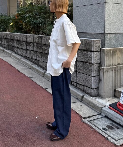 GEVACO（ゲバコ）の「【GEVACO/ゲバコ】ベーシックOE天竺ポケット刺繍Tシャツ（Tシャツ/カットソー・レディース・ホワイト/ネイビー/ミント・MEDIUM/LARGE）」の13枚目の写真