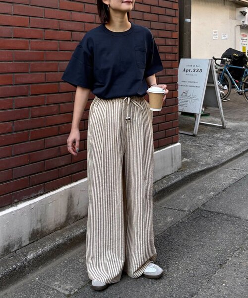 GEVACO（ゲバコ）の「【GEVACO/ゲバコ】ベーシックOE天竺ポケット刺繍Tシャツ（Tシャツ/カットソー・レディース・ホワイト/ネイビー/ミント・MEDIUM/LARGE）」の16枚目の写真