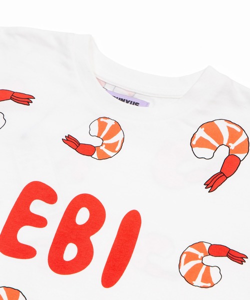 PUNYUS(プニュズ)の「【新サイズ】フード総柄Tシャツ(EBI)(Tシャツ/カットソー・レディース・レッド・1/2/3/4/5)」の8枚目の写真