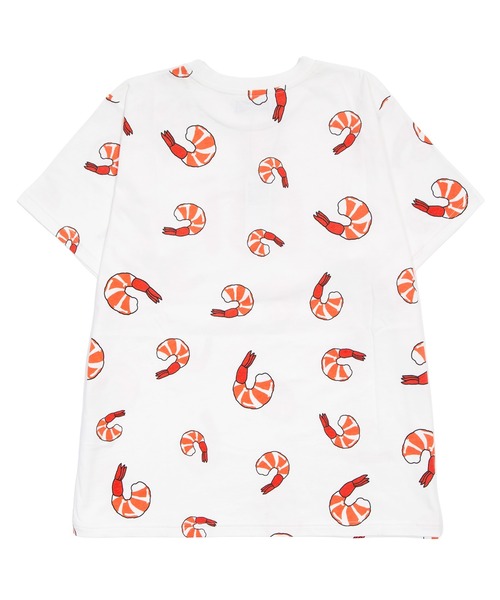 PUNYUS(プニュズ)の「【新サイズ】フード総柄Tシャツ(EBI)(Tシャツ/カットソー・レディース・レッド・1/2/3/4/5)」の11枚目の写真