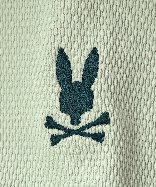 Psycho Bunny(サイコバニー)の「ポップコーンニット リラックス スキッパーシャツ(ポロシャツ・メンズ・ミント/ホワイト/ブラック・MEDIUM/LARGE/X-LARGE)」の21枚目の写真