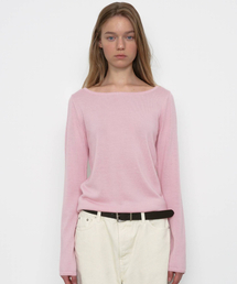 MUARMUS（ムアルムス）の「Cashmere Boat neck Knit [Pink]（ニット/セーター）」
