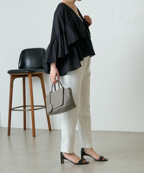 LIVETART（リヴェタート）の「リネンフリル羽織（その他アウター・レディース・ブラック/ベージュ・FREE）」の17枚目の写真