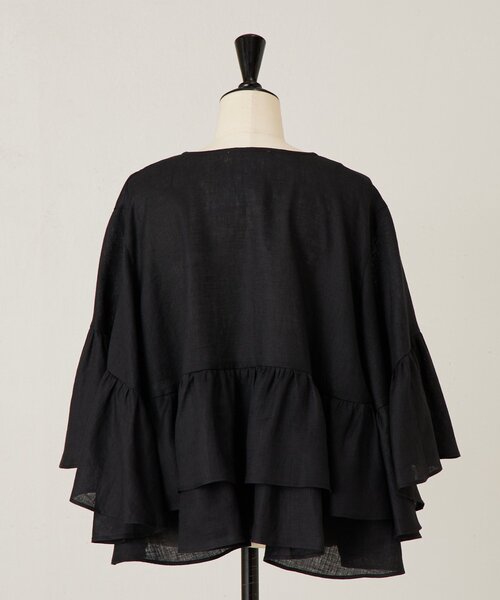 LIVETART（リヴェタート）の「リネンフリル羽織（その他アウター・レディース・ブラック/ベージュ・FREE）」の21枚目の写真