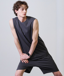 BASIC HOUSE（ベーシックハウス）の「UNIソロナワイド機能性5部ハーフパンツダークグレー（その他パンツ）」