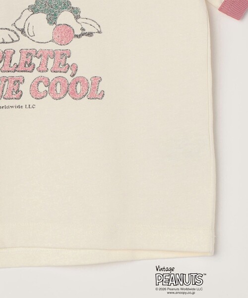 SHIPS any(シップス エニィ)の「FRUIT OF THE LOOM: PEANUTS プリント リンガー Tシャツ<KIDS>(Tシャツ/カットソー・キッズ・ホワイト/ホワイト系その他・120/140/150/130)」の6枚目の写真