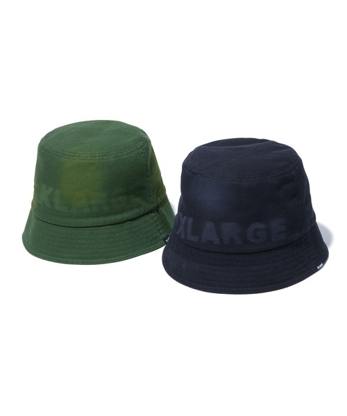 XLARGE（エクストララージ）の「FADED TWILL BUCKET HAT（ハット・メンズ・ブラック/グリーン・M/L）」の3枚目の写真
