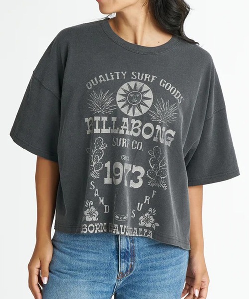 BILLABONG(ビラボン)の「BILLABONG/ビラボン 半袖 クロップドTシャツ SUN ECHOES WL CROPPED COOL DRY TEE BG01C209(Tシャツ/カットソー・レディース・ホワイト/スミクロ/ブルー・M)」の3枚目の写真