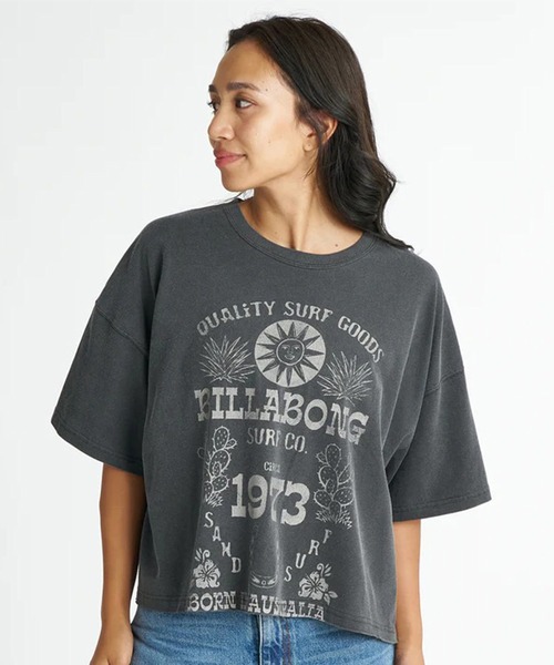 BILLABONG(ビラボン)の「BILLABONG/ビラボン 半袖 クロップドTシャツ SUN ECHOES WL CROPPED COOL DRY TEE BG01C209(Tシャツ/カットソー・レディース・ホワイト/スミクロ/ブルー・M)」の7枚目の写真