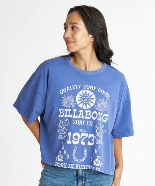 BILLABONG(ビラボン)の「BILLABONG/ビラボン 半袖 クロップドTシャツ SUN ECHOES WL CROPPED COOL DRY TEE BG01C209(Tシャツ/カットソー・レディース・ホワイト/スミクロ/ブルー・M)」の18枚目の写真