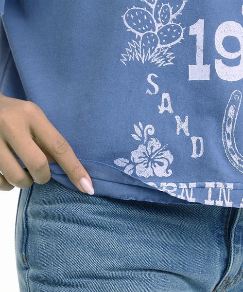 BILLABONG(ビラボン)の「BILLABONG/ビラボン 半袖 クロップドTシャツ SUN ECHOES WL CROPPED COOL DRY TEE BG01C209(Tシャツ/カットソー・レディース・ホワイト/スミクロ/ブルー・M)」の16枚目の写真