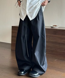 link lot（リンクロット）の「【26年春夏新作】【2点セット】チャーム付きバックゴムタックワイドスラックス（スラックス）」