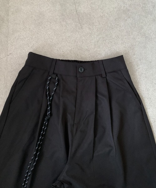link lot（リンクロット）の「【2点セット】チャーム付きバックゴムタックワイドスラックス（スラックス・メンズ・ベージュ/ブラック・M/L）」の15枚目の写真