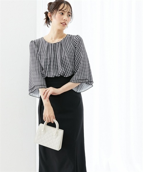 7days Life Styling(セブンデイズライフスタイリング)の「【UVカット/接触冷感】ドライタッチベルト付きストレッチナロースカート(スカート・レディース・ベージュ/ブラック・3L/LL/L/M/S)」の6枚目の写真