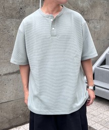 link lot（リンクロット）の「ドライワッフルヘンリーネック半袖Tシャツ（Tシャツ/カットソー）」