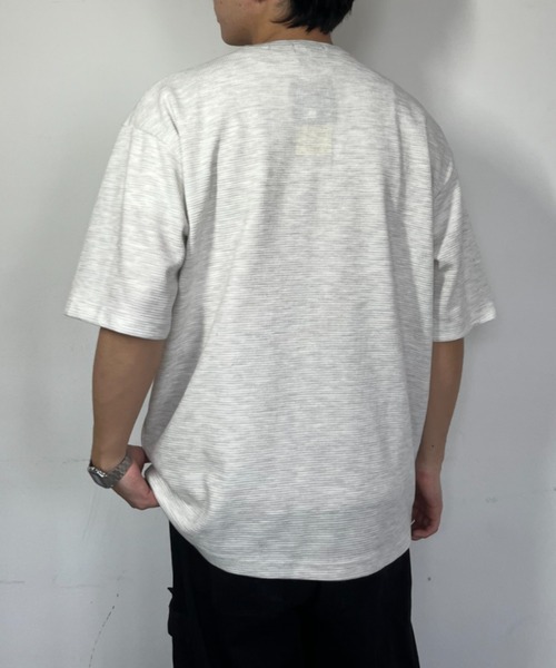 link lot(リンクロット)の「ドライワッフルヘンリーネック半袖Tシャツ(Tシャツ/カットソー・メンズ・オートミール/グレー/ブラック・M/L/XL)」の21枚目の写真