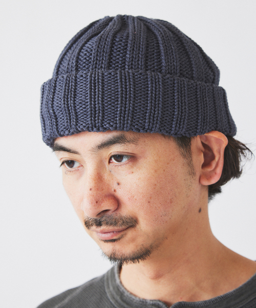 JOURNAL STANDARD relume(ジャーナルスタンダード レリューム)の「コットンブレンド ハーフリブ ニットキャップ(キャップ・メンズ・ライトグリーン/ベージュ系その他/ホワイト系その他/ダークブルー/ブラックミックス/シャーベット・FREE)」の9枚目の写真