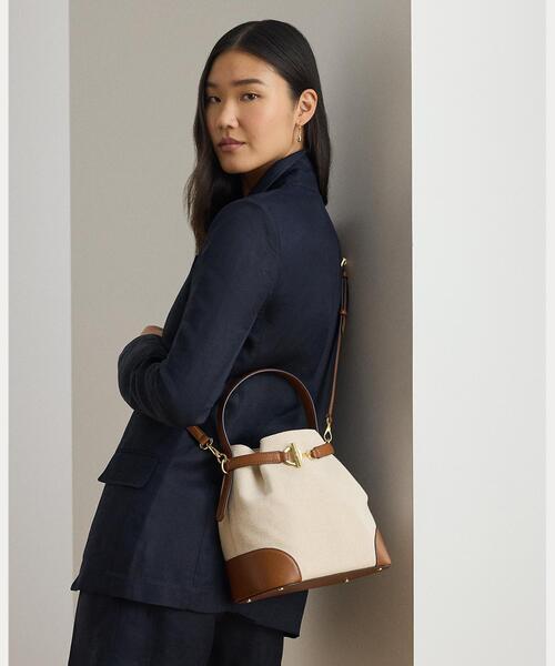 LAUREN RALPH LAUREN(ローレン ラルフ ローレン)の「キャンバス ミディアム Blaike バケット バッグ(ハンドバッグ・レディース・ナチュラル・ONE)」の8枚目の写真