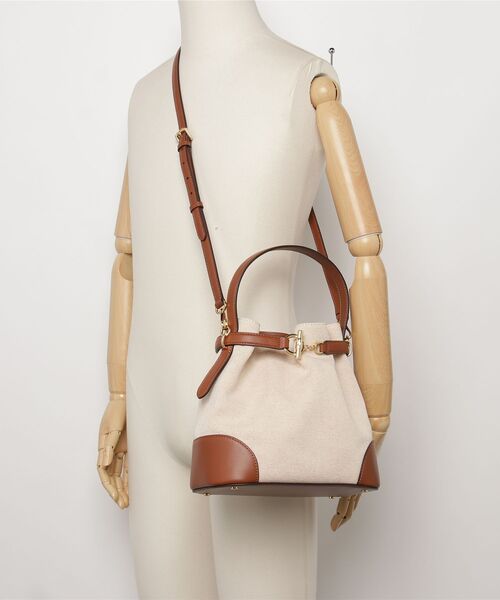 LAUREN RALPH LAUREN(ローレン ラルフ ローレン)の「キャンバス ミディアム Blaike バケット バッグ(ハンドバッグ・レディース・ナチュラル・ONE)」の2枚目の写真