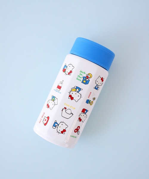 sanrio(サンリオ)の「〈SANRIO/サンリオ〉 ハローキティ レトロ25 八角ステンレスボトル 350ml STO4(水筒・レディース・ブルー・ONE SIZE)」の2枚目の写真