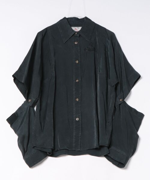 Vivienne Westwood(ヴィヴィアンウエストウッド)の「キュプラピグメントクロスカットアウトシャツ(シャツ/ブラウス・レディース・ライトブラウン/ブルー・FREE)」の2枚目の写真