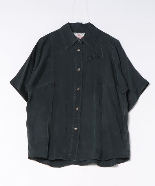 Vivienne Westwood(ヴィヴィアンウエストウッド)の「キュプラピグメントクロスカットアウトシャツ(シャツ/ブラウス・レディース・ライトブラウン/ブルー・FREE)」の4枚目の写真