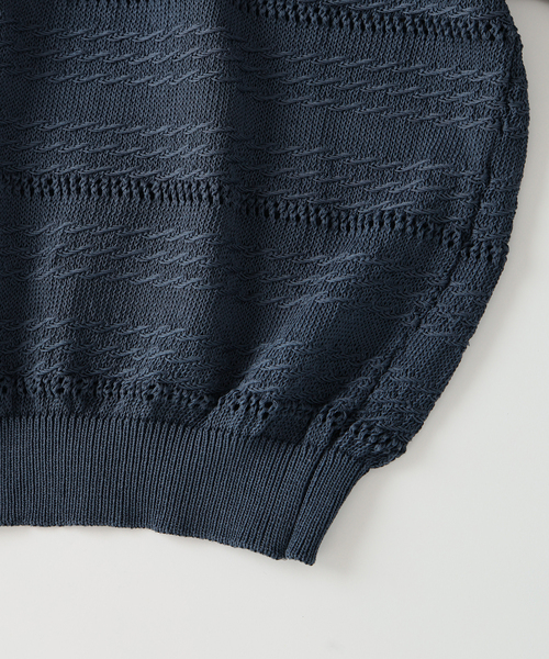 JOURNAL STANDARD(ジャーナルスタンダード)の「クロシェ レース ヘンリー ニット(ニット/セーター・メンズ・ブラック/オレンジ/コバルトブルー・LARGE/MEDIUM)」の8枚目の写真