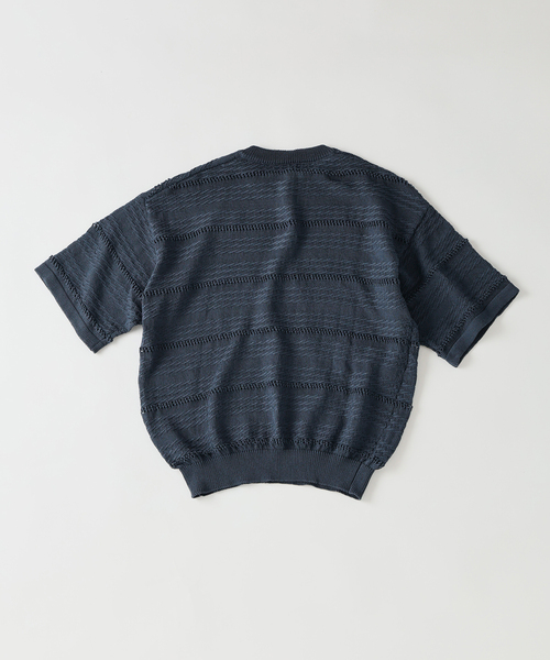 JOURNAL STANDARD(ジャーナルスタンダード)の「クロシェ レース ヘンリー ニット(ニット/セーター・メンズ・ブラック/オレンジ/コバルトブルー・LARGE/MEDIUM)」の9枚目の写真