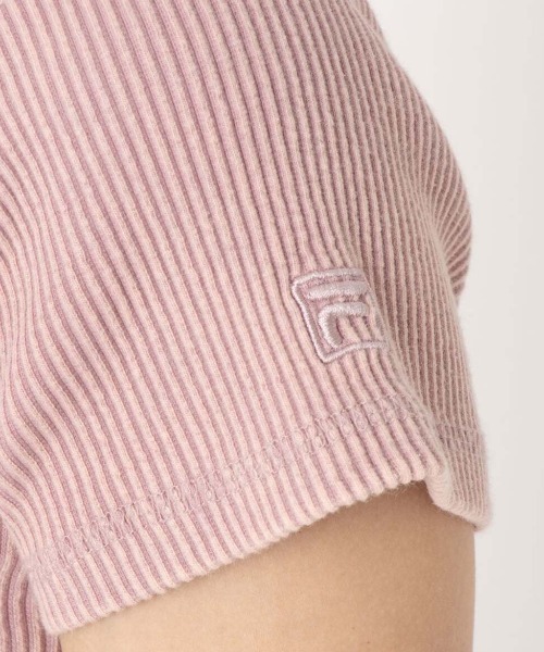 FILA(フィラ)の「FILA PIGMENT RIB S/S TEE(フィラ ピグメント リブ ショートスリーブ Tシャツ)(Tシャツ/カットソー・レディース・ブラック・MEDIUM/LARGE)」の7枚目の写真