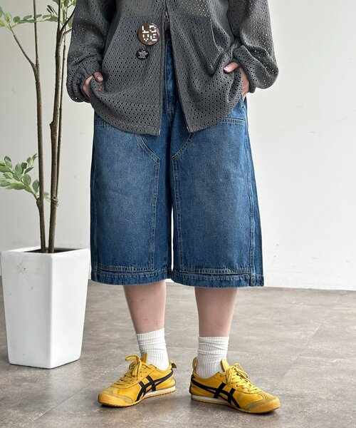 CPCM（シーピーシーエム）の「ダブルニーデニムクオーター（その他パンツ・メンズ・ブルー/ブラック・SMALL/MEDIUM/LARGE）」の2枚目の写真