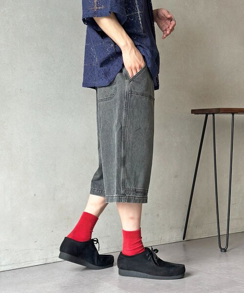 CPCM（シーピーシーエム）の「ダブルニーデニムクオーター（その他パンツ・メンズ・ブルー/ブラック・SMALL/MEDIUM/LARGE）」の6枚目の写真