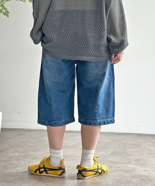 CPCM（シーピーシーエム）の「ダブルニーデニムクオーター（その他パンツ・メンズ・ブルー/ブラック・SMALL/MEDIUM/LARGE）」の8枚目の写真
