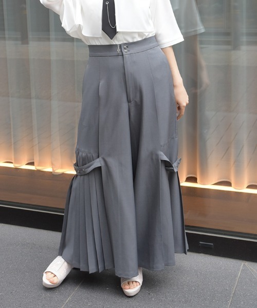 サイドプリーツパンツ（その他パンツ）｜axes femme（アクシーズファム