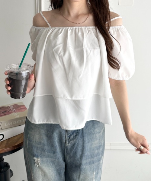 CLEA(クレア)の「2wayバルーンスリーブオフショルブラウス(シャツ/ブラウス・レディース・ホワイト/ブラック/アイボリー・FREE)」の8枚目の写真