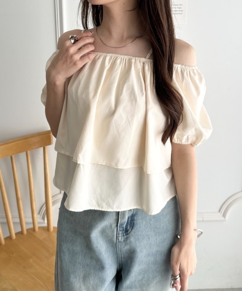 CLEA(クレア)の「2wayバルーンスリーブオフショルブラウス(シャツ/ブラウス・レディース・ホワイト/ブラック/アイボリー・FREE)」の14枚目の写真