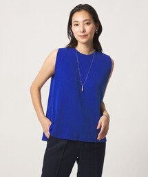 UNITED ARROWS ネイビー ノースリーブセーター シャツドッキング ノースリーブニット ‐ウォッシャブル‐ ＜A DAY IN