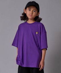 Tシャツ/カットソー（パープル/紫色系・ワンポイント）ファッション