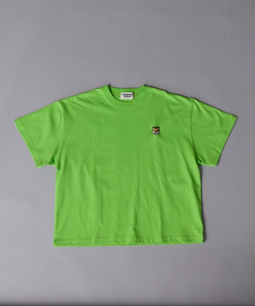PAIRMANON STREET(ペアマノンストリート)の「【90-160cm】【綿100%】アニマルワンポイント刺繍半袖T【PAIRMANON STREET】(Tシャツ/カットソー・キッズ・ホワイト/ホワイト系その他/ライトグレー/グリーン/パープル/ブラック・100/110/120/130/140/150/160/90)」の9枚目の写真