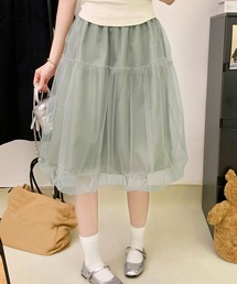 チュールバルーンスカート