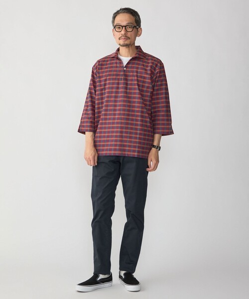 SHIPS(シップス)の「SHIPS: KHADI 7スリーブ カプリ シャツ(シャツ/ブラウス・メンズ・ライトブルー/レッド/ネイビー/ワイン・SMALL/X-LARGE/LARGE/MEDIUM)」の6枚目の写真