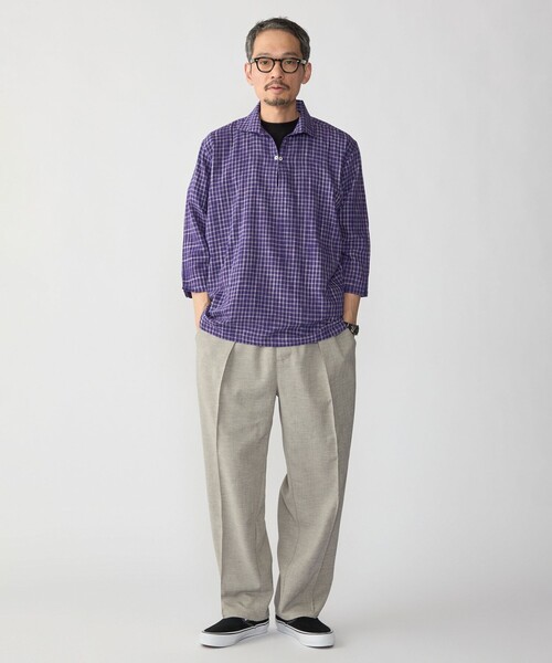 SHIPS(シップス)の「SHIPS: KHADI 7スリーブ カプリ シャツ(シャツ/ブラウス・メンズ・ライトブルー/レッド/ネイビー/ワイン・SMALL/X-LARGE/LARGE/MEDIUM)」の7枚目の写真