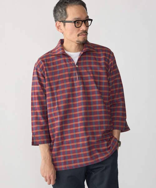 SHIPS(シップス)の「SHIPS: KHADI 7スリーブ カプリ シャツ(シャツ/ブラウス・メンズ・ライトブルー/レッド/ネイビー/ワイン・SMALL/X-LARGE/LARGE/MEDIUM)」の17枚目の写真